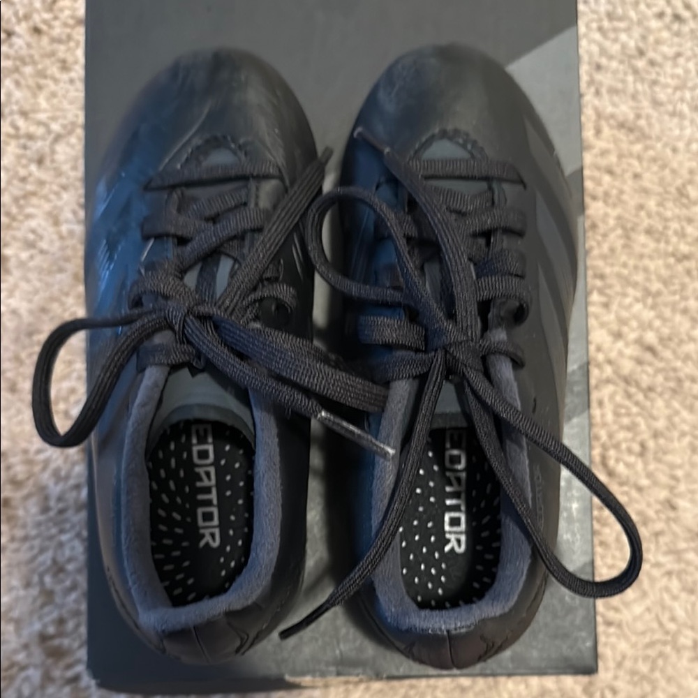 Black Predator Soccer Cleats